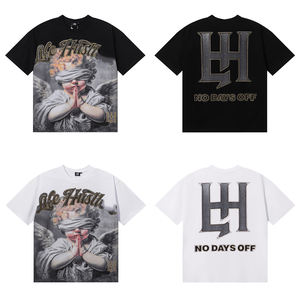 Camiseta de Manga Corta de Algodón 100% de Alta Calidad, Estilo Retro LIFE, con Estampado de Letras, Estilo Urbano, Informal, Hip-Hop, para Hombre - Product Image 1