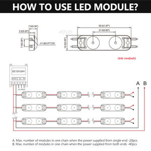 12V <b>LED</b> <b>Sign</b> <b>Light</b> SMD 2835 White <b>LED</b> Injection Modules for Billboard Signs Box Lertter - Product Image 5