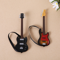 Mini-guitare de simulation pour maison de poupée, modèle de scène, ornement, jouet pour jeu d'imitation