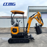 Mini-Excavatrice LTMG avec broyeur, 1,5 tonne, 1,8 tonne, 2 tonnes, 2,5 tonnes, zéro queue, norme EPA Euro 5, compacte, avec broyeur à fléaux pour la ferme