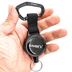 Penarik Senar Pancing SAMSFX Heavy Duty Zinger Retractor dengan Kabel Baja 24 inci Terpasang, Warna Hitam - Product Image 3