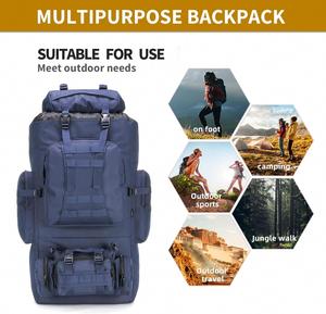 Mochila Táctica de Estilo Denim para Exteriores con Sistema MOLLE, Gran Capacidad, Resistente, para Montañismo, Senderismo y Deportes al Aire Libre - Product Image 6