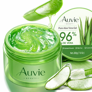 Gel de <span class=keywords><strong>Aloe</strong></span> <span class=keywords><strong>Vera</strong></span> Orgánico OEM 96%, Hidratante, Calmante, Blanqueador, Cuidado de la Piel para Rostro, Cuerpo, Cuero Cabelludo y Cabello, Protección Solar a Base de Plantas, 200g - Product Image 1