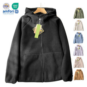 Chaqueta con Capucha para Hombre, de Forro <span class=keywords><strong>Polar</strong></span> de Doble Cara, Resistente al Viento, Cálida, con Cierre Completo y Logotipo Bordado Personalizado, Venta al Por Mayor - Product Image 1