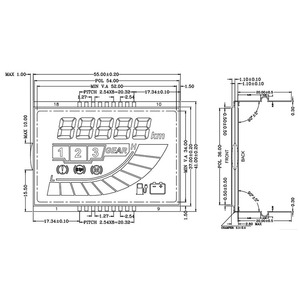 VA tiêu cực Màn hình hiển thị LCD trong suốt speedomenter LCD hiển thị - Product Image 6