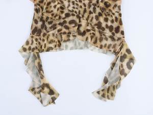 ZADE2025 femmes nouvelle mode décontracté Simple tempérament soie maille asymétrique haut avec couches décoratives impression gilets et gilets - Product Image 6