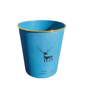 Cubo de Basura Pequeño de Plástico para el Hogar, 6L, Cilíndrico, con Detalles Dorados y Diseño de Ciervo, para Uso en Interiores, Sala de Estar, Cocina, Baño - Product Image 5