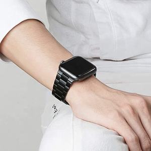 Keepwin 20mm 22mm 3 Bead in acciaio 304 tinta unita bracciale bracciale cinturino cinturino orologio in metallo per Apple IWatch 38mm 44mm - Product Image 4