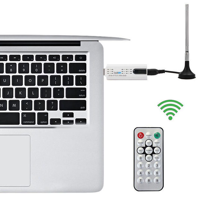 USB 2.0 DVB-T2 FM DAB TV Tuner HDTV Stick Receiver TV Dongle for PC