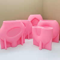 Moule en Silicone Formes Diverses Lève-Tôt pour Vases, Jardinières, Pots de Fleurs, Porte-Stylos et Bougeoirs en Plâtre/Béton pour Décoration d'Intérieur
