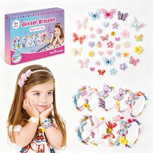 Luxury Girls Hair Kit Make Your Own Headbands Clips Butterfly <b>Flower</b> Gem <b>Sticker</b> Craft Birthday Gift Retail Box Set - Product Image 1