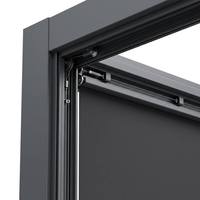 Pergola en aluminium de haute qualité à quatre poteaux, toit à persiennes plates, cadre anti-corrosion, quincaillerie en alliage d'aluminium, pour piscine et complexe hôtelier