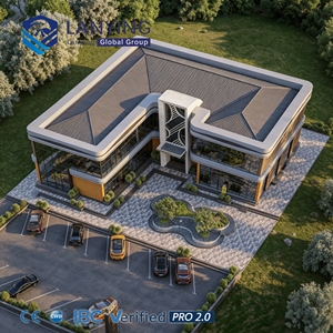 قاعة عرض مسبقة الصنع بهيكل فولاذي، مساحة واسعة بدون أعمدة، تصميم مخصص، مرافق عرض تجارية - Product Image 2