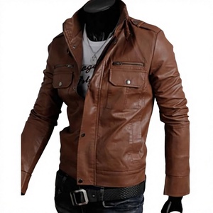 Chaqueta de Cuero de Oveja y Lona Unisex, Estilo Racer, de Moda, Impermeable, Resistente al Viento, Transpirable y Ecológica, Marca BS International - Product Image 5