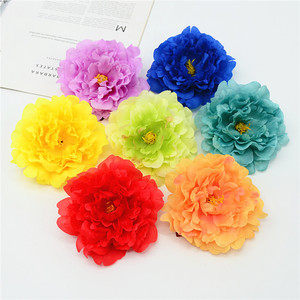 ดอกโบตั๋นประดิษฐ์จาก Dongchen Crafts ดอกไม้ผ้าไหม 7G สำหรับตกแต่งงานแต่งงาน ตกแต่งบ้าน และจัดวางบนโต๊ะ - Product Image 1