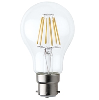 Ampoule LED en verre à filament flexible blanc chaud ambre 2200K 2700K, culot E27, A60 G80, éclairage résidentiel