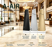 Diffuseur d'arômes intelligent en alliage d'aluminium pour bureau, 50 ml, machine à parfum d'ambiance avec lumière LED douce pour la maison, le bureau, l'hôtel, B2B