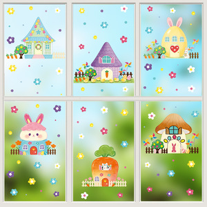 Adesivi Murali Decorativi Pasquali all'Ingrosso, Set <span class=keywords><strong>da</strong></span> 6 Pezzi in PVC, Adesivi Statici <span class=keywords><strong>per</strong></span> Decorazioni Festive, Adesivi <span class=keywords><strong>per</strong></span> Vetri, Sfondo <span class=keywords><strong>per</strong></span> <span class=keywords><strong>Camerette</strong></span> dei Bambini - Product Image 6