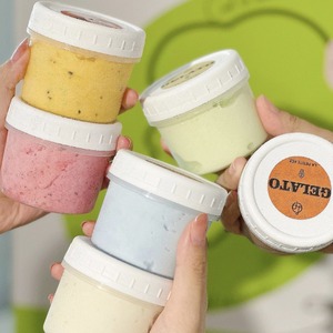 Tarros de plástico OEM para congelador de 8 oz con tapas, base transparente tipo domo, recipientes para gelato, copas para sorbete, aptos para microondas, recipientes redondos para postres fríos, boca ancha - Product Image 1