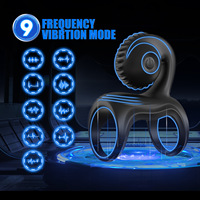 Anneau pénien double Snail à 9 modes de vibration, télécommande sans fil, stimulateur clitoridien, vibromasseur portable pour couple, pour adultes