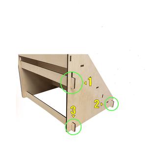 Madeira dobrável <span class=keywords><strong>3</strong></span> Tier Display Prateleira <span class=keywords><strong>para</strong></span> Seasonging Shaker Garrafas Loja De Madeira Perfume Stand Rack - Product Image 6