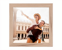 Cadre photo rectangulaire en bois clair |   Céréales naturelles |   Impression de voyage à Venise |   Présentoir mural de table |   Vente en gros B2B