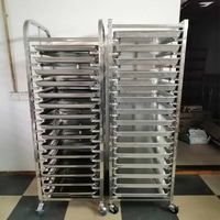 Chariot de cuisson commercial multi-niveaux en acier inoxydable pour pain et toast, avec plateau en alliage d'aluminium, pour la restauration et l'hôtellerie