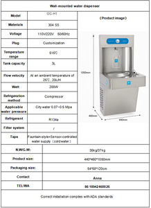 Dispensador de Agua Fría con Sensor de Activación, Montado en Pared, Estación de Llenado de Botellas, <span class=keywords><strong>Fuente</strong></span> de Agua Fría - Product Image 6