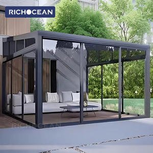RICHOCEAN Véranda Pergola en aluminium autoportante, maison de soleil préfabriquée, double vitrage, jardin d'hiver, véranda - Product Image 1
