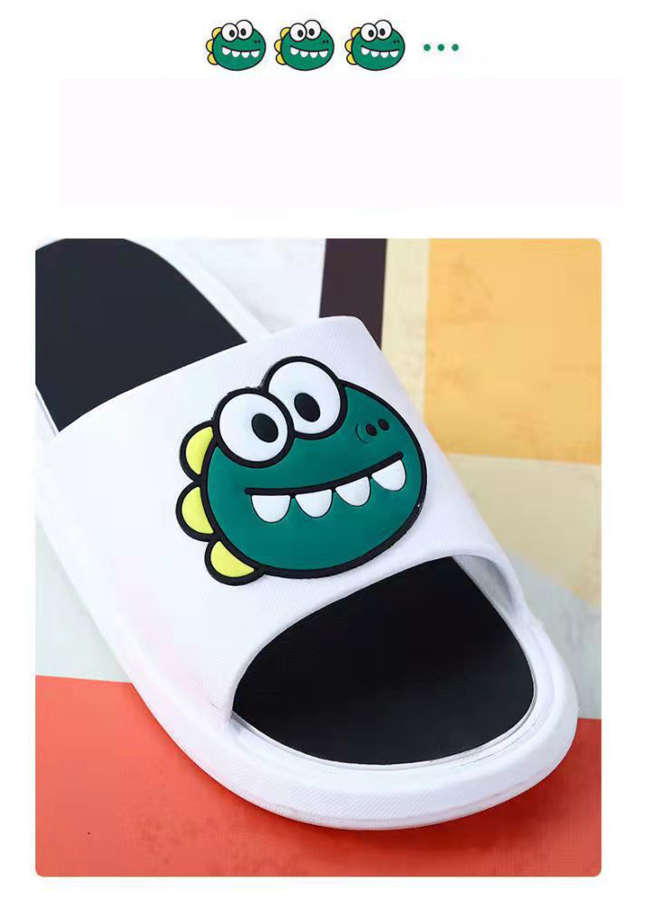 Cartoon Home Indoor Anti-slip Soft Bottom Bath Slippers Women Men EVA PVC Slides Shoes