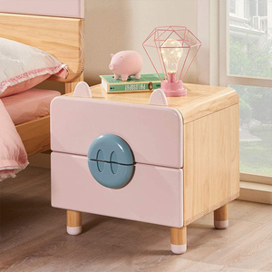 Comodini per Bambini con Disegni Animati, <span class=keywords><strong>Comodino</strong></span> in Legno con Cassetto per Cameretta e Sala Giochi - Product Image 1
