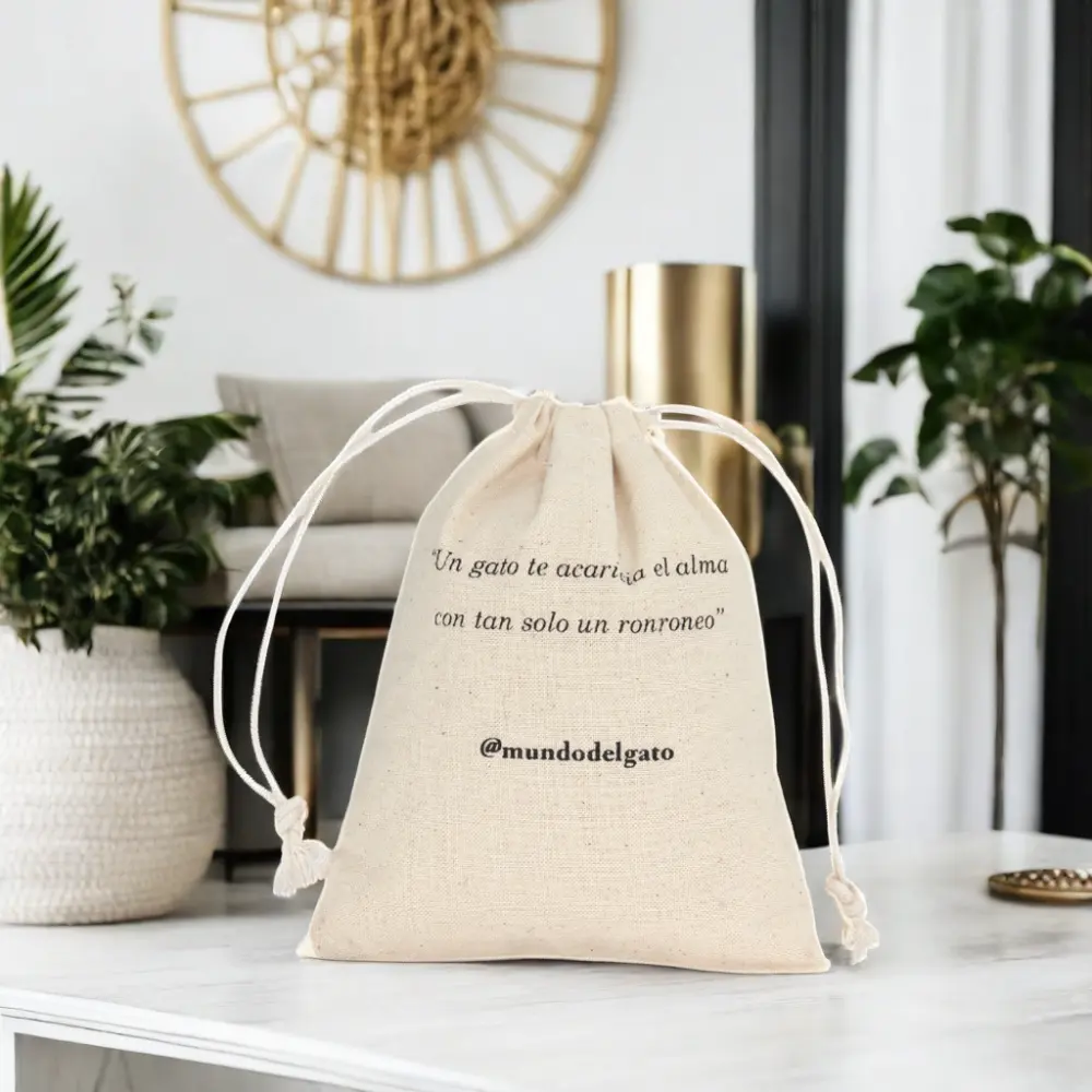 Bolsa de lona estilo senhora elegante com cordão de algodão e cor personalizável para o verão e a primavera