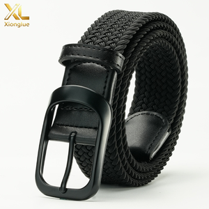 High Quality Thickened Elasticity <b>Belt</b> Unisex Stretch Braided <b>Woven</b> <b>Belts</b> Without Holes <b>Mens</b> Outdoor Fabric Elastic Webbing <b>Belt</b> - Product Image 1