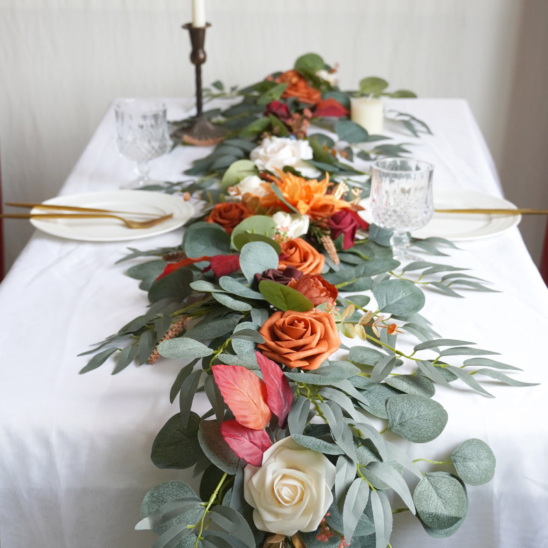 High Quality Eco-Friendly Decorative Flower Garland by Qianzhiyu | Model: 1.8ZH007-013