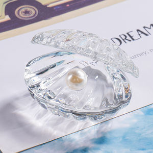 豪華なクリスタルガラスシェル置物エッチングウェディング用お土産とエレガントなプロモーション装飾ギフト - Product Image 3