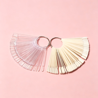 50 pièces de palettes de présentation transparentes naturelles pour faux ongles, nuancier de couleurs pour vernis à ongles acrylique DIY, pour l'affichage des couleurs en salon et la démonstration artistique