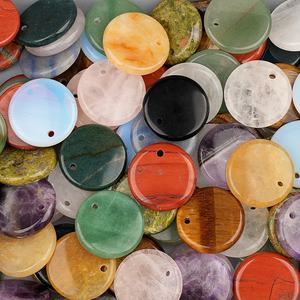 <span class=keywords><strong>Pierre</strong></span> précieuse <span class=keywords><strong>naturelle</strong></span> Wafer énergie sculpté écologique pendentif 30mm lettrage bijoux à bricoler soi-même accessoires ornements en gros - Product Image 6