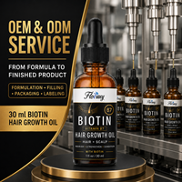 Huile Essentielle de Gingembre en Gros, Sérum Capillaire à la Biotine pour la Croissance des Cheveux, Traitement Anti-Chute, Huile Réparatrice pour la Repousse des Cheveux Abîmés pour Hommes et Femmes