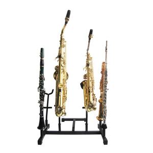 Support de saxophone alto combiné, tube courbé petit format, saxophone soprano, ténor, flûte, clarinette, multi-usage, pliable, en fer, support d'exposition - Product Image 3