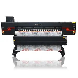 Imprimante à Sublimation industrielle 1.8m 3 têtes I3200, Machine de presse à chaud pour un bon effet