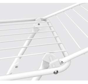 Séchoir à Linge Métallique Pliable Gain de Place sur Pied pour Intérieur et Extérieur, Étendoir à Linge Blanc pour Draps et Vêtements - Product Image 6