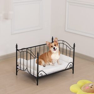 Petit canapé-lit d'été cool pour animaux de compagnie canapé chat et chien avec coussin en velours et cadre en métal pour chiots et chats - Product Image 6