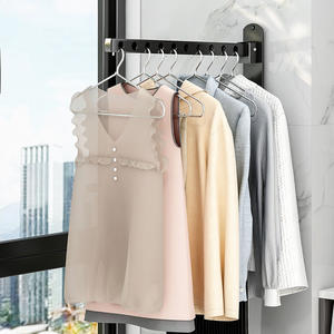 ราวตากผ้าเหล็กคาร์บอนแบบพับได้อเนกประสงค์ ไม่ต้องเจาะผนัง สำหรับระเบียงและห้องน้ำ ติดผนัง - Product Image 4