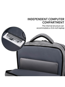 Sac à dos professionnel durable pour ordinateur <span class=keywords><strong>portable</strong></span> <span class=keywords><strong>15</strong></span> <span class=keywords><strong>pouces</strong></span> en nylon, design minimaliste, grande capacité (20-39L), fermeture éclair, sac de voyage unisexe - Product Image 6