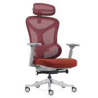 Fauteuil de direction ergonomique moderne en tissu, pivotant et inclinable, avec dossier réglable en hauteur, accoudoirs 3D et base en aluminium de haute qualité