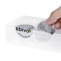 Étiquette holographique anti-contrefaçon à code bidimensionnel à déchirure, sceau de sécurité anti-effraction en PVC adhésif
