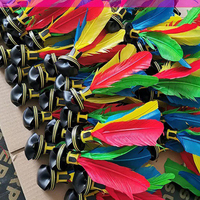 H21cm Plume Colorée Chinois Jianzi Beach Ball Badminton Kicking Shuttlecock pour le Sport en Plein Air et l'exercice du pied