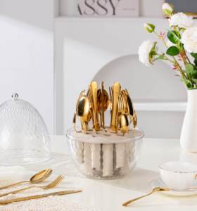 Wedding <strong>Cutlery</strong> Knife Spoon Fork Set, <strong>Egg</strong> <strong>Shape</strong> <strong>Cutlery</strong> Set Stainless Steel Flatware Set with Gift Box - Product Image 6