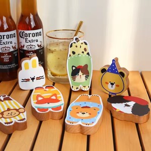 Sublimación de madera logotipo magnético personalizado madera <span class=keywords><strong>el</strong></span> abrebotellas madera personalizado lindo Manual abridor de cerveza Cocina Para refrigerador - Product Image 2