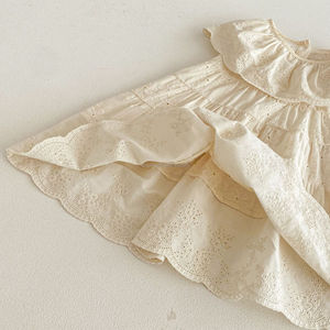 Vestido de Princesa de Verano para Niñas D2833, 100% Algodón, Cuello Redondo, Estampado, Manga Corta, Minifalda, Ropa Infantil - Product Image 3